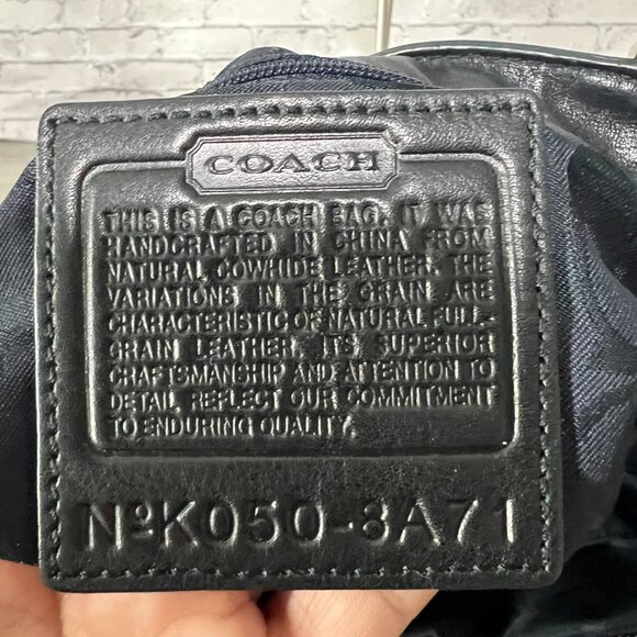 Coach | Vintage Black Leather Hampton Belted Satchel Tote Shoulder-Bag Purse - Picture 6 of 6